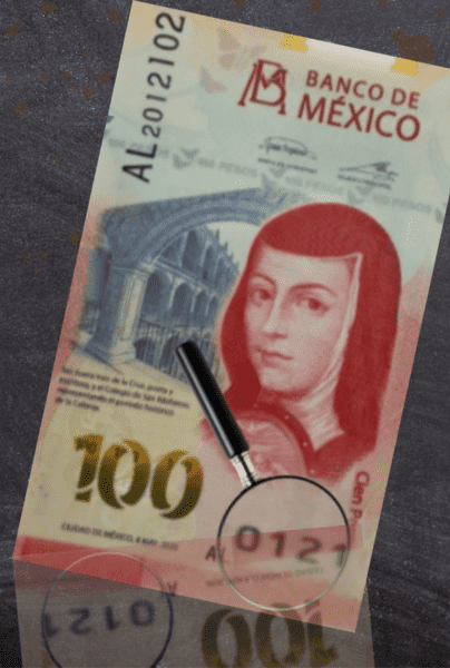 Los billetes de $100 pesos, que se conservan en buen estado y que contienen errores de impresión, pueden cotizar en grandes sumas de millones de pesos.