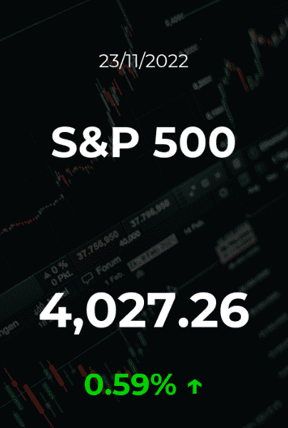 Cotización del S&P 500 del 23 de noviembre